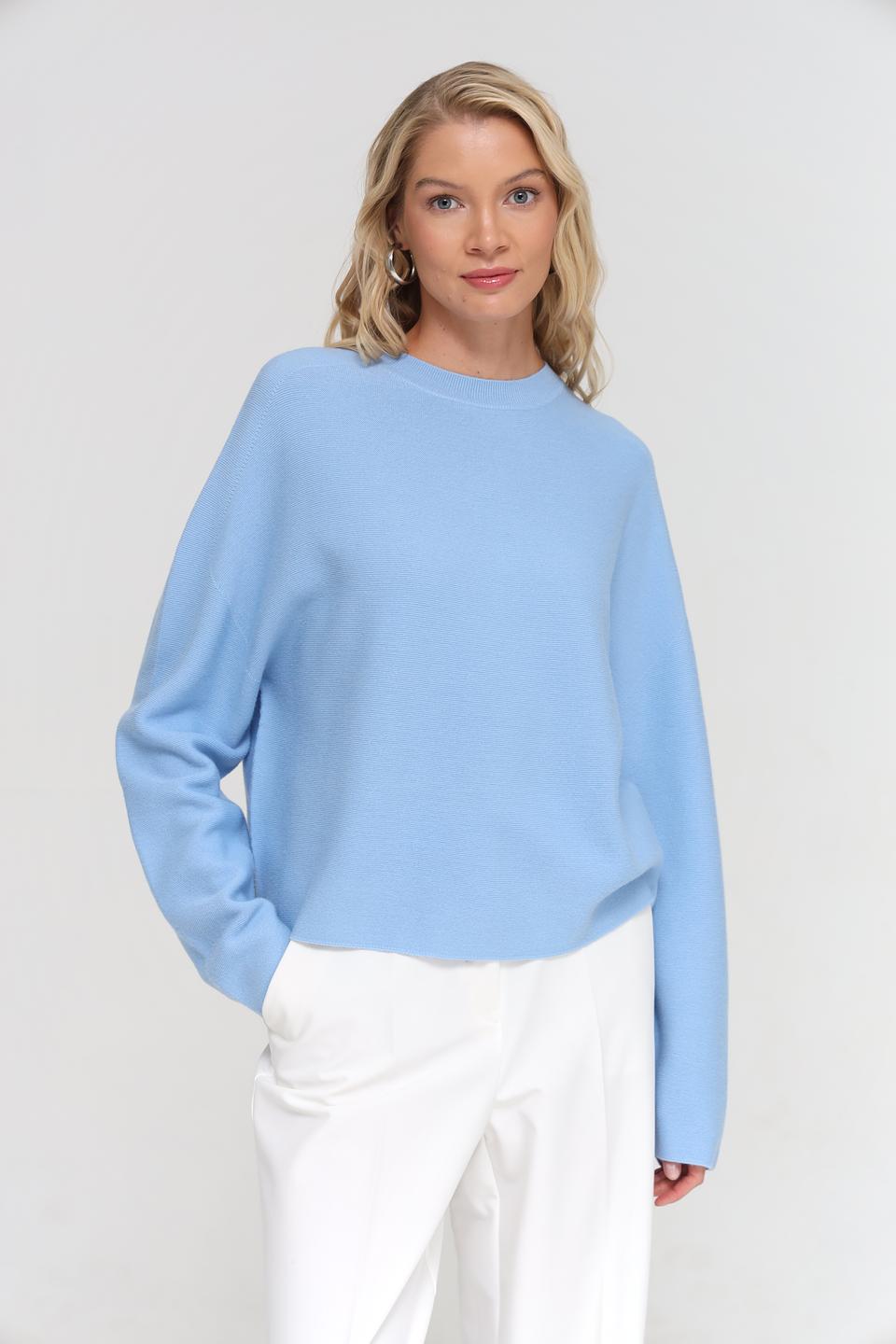 Пуловер UNQ женский голубой