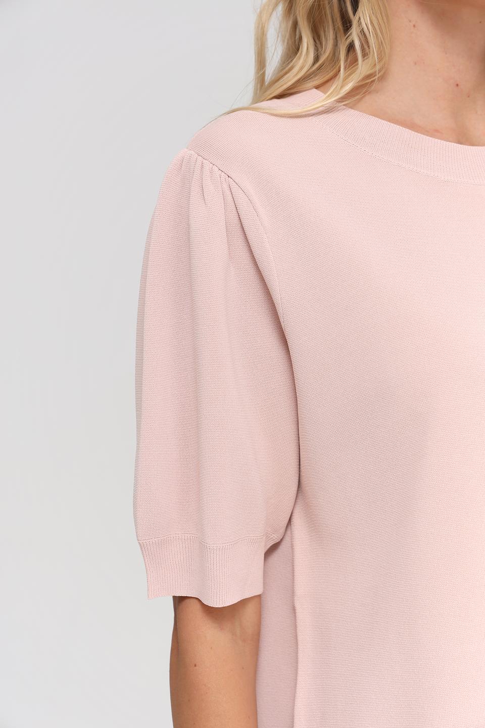 Пуловер UNQ женский розовый с рукавом 3/4