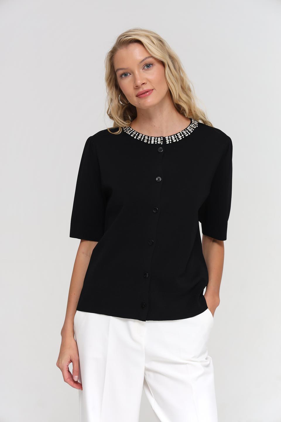 Жакет UNQ с жемчужным декором