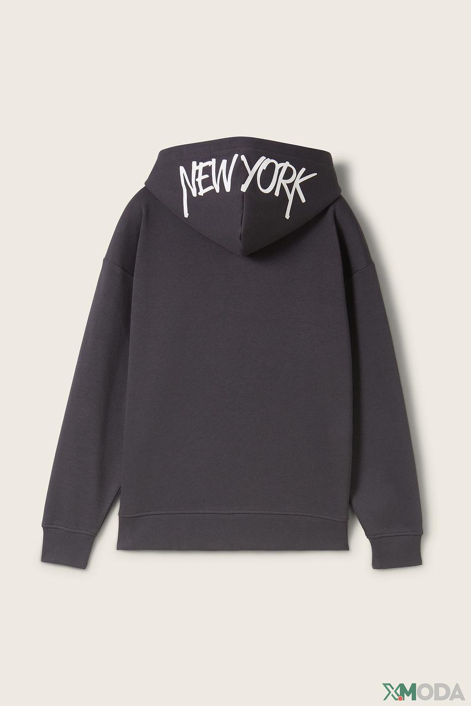 Свитшот Tom Tailor с надписью New York серый