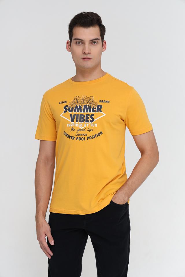 Футболка Lerros Summer Vibes жёлтая