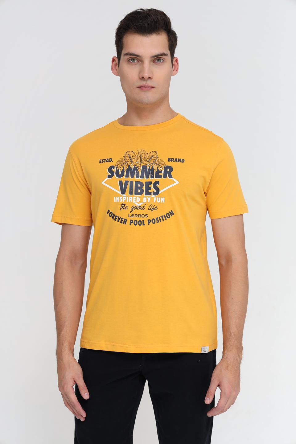 Футболка Lerros Summer Vibes жёлтая
