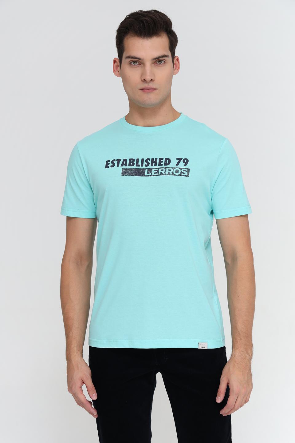 Футболка Lerros Established 79 бирюзовая