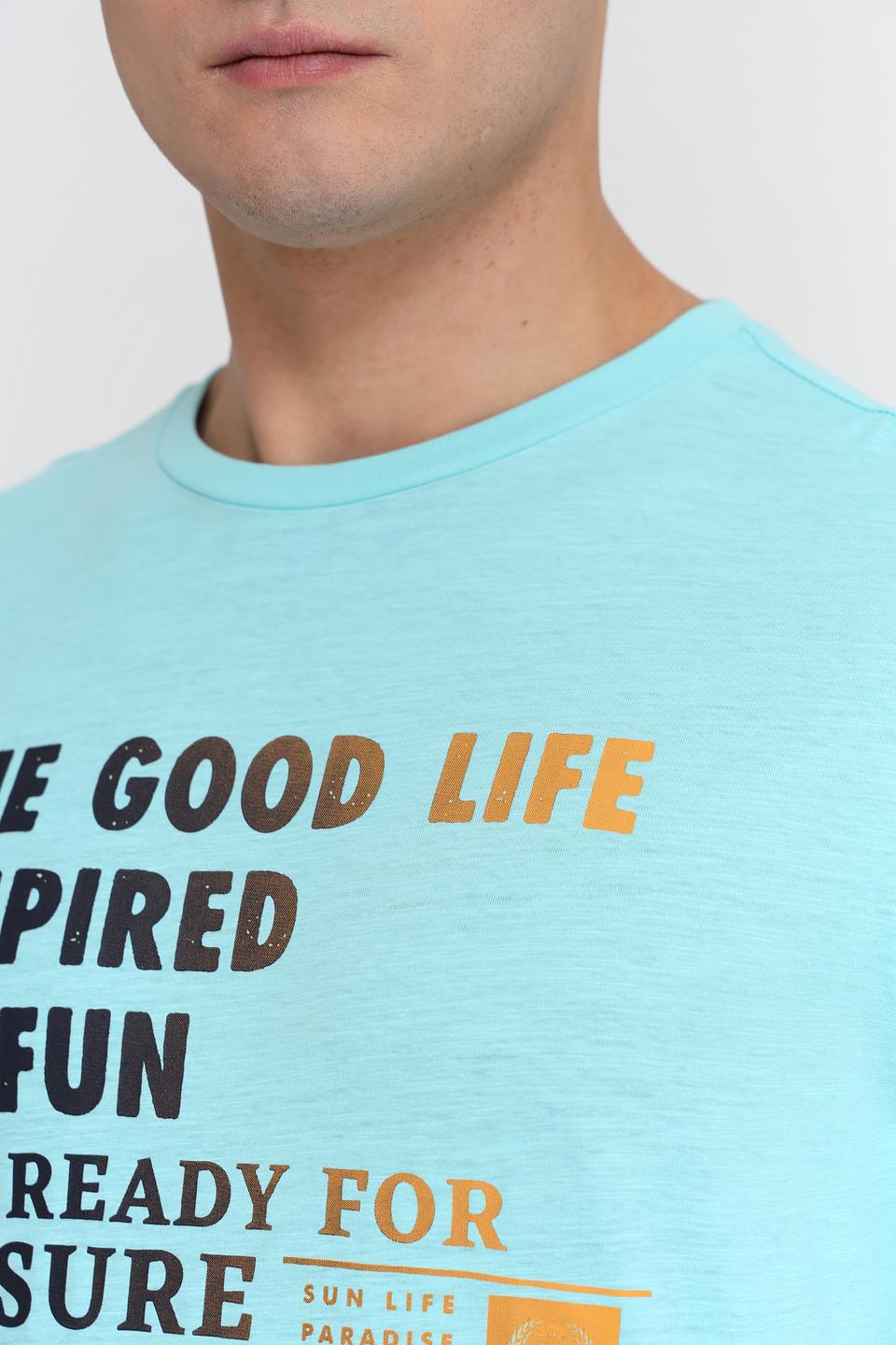 Футболка Lerros с принтом бирюзовая