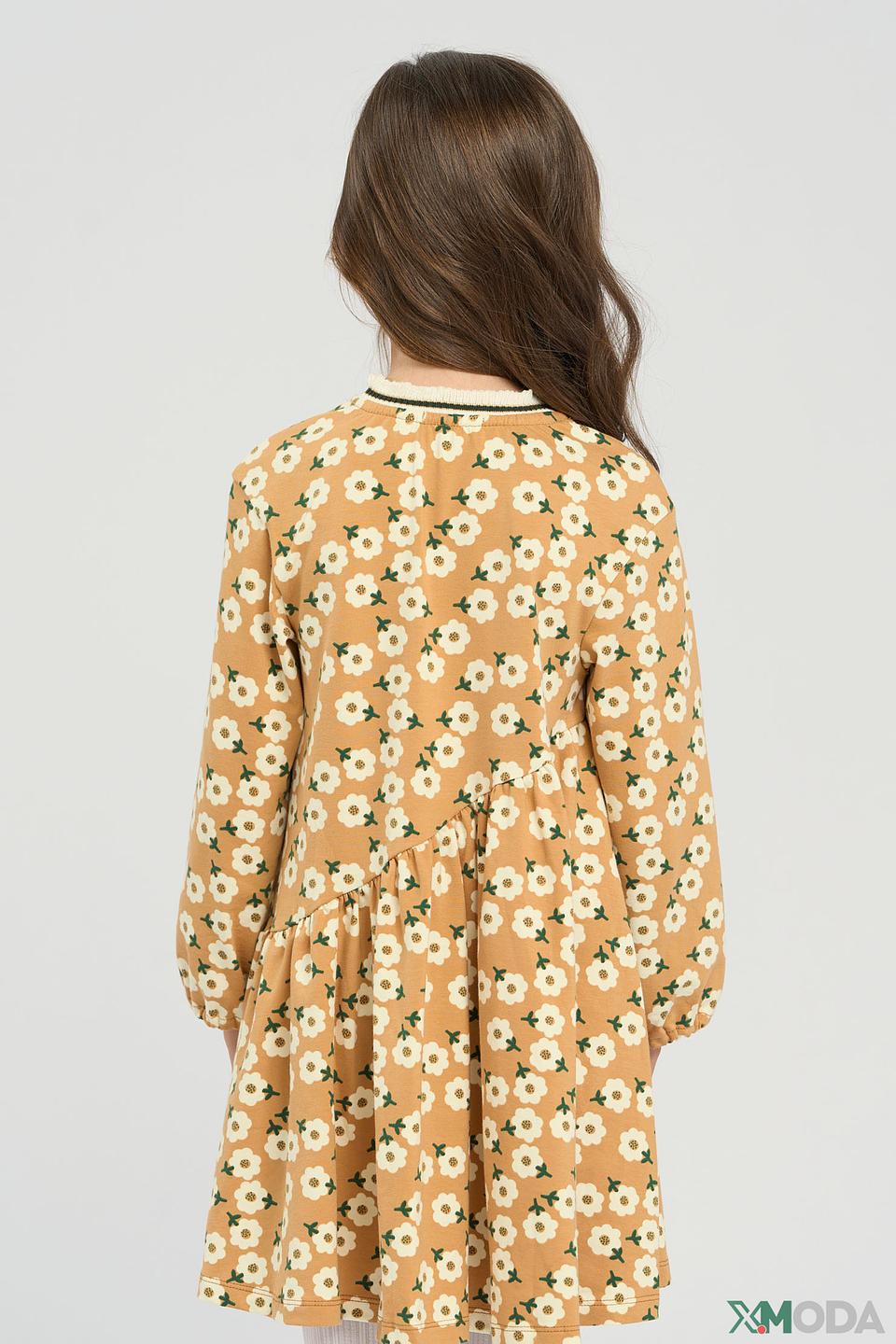 Платье детское Choupette горчичного цвета в цветочек