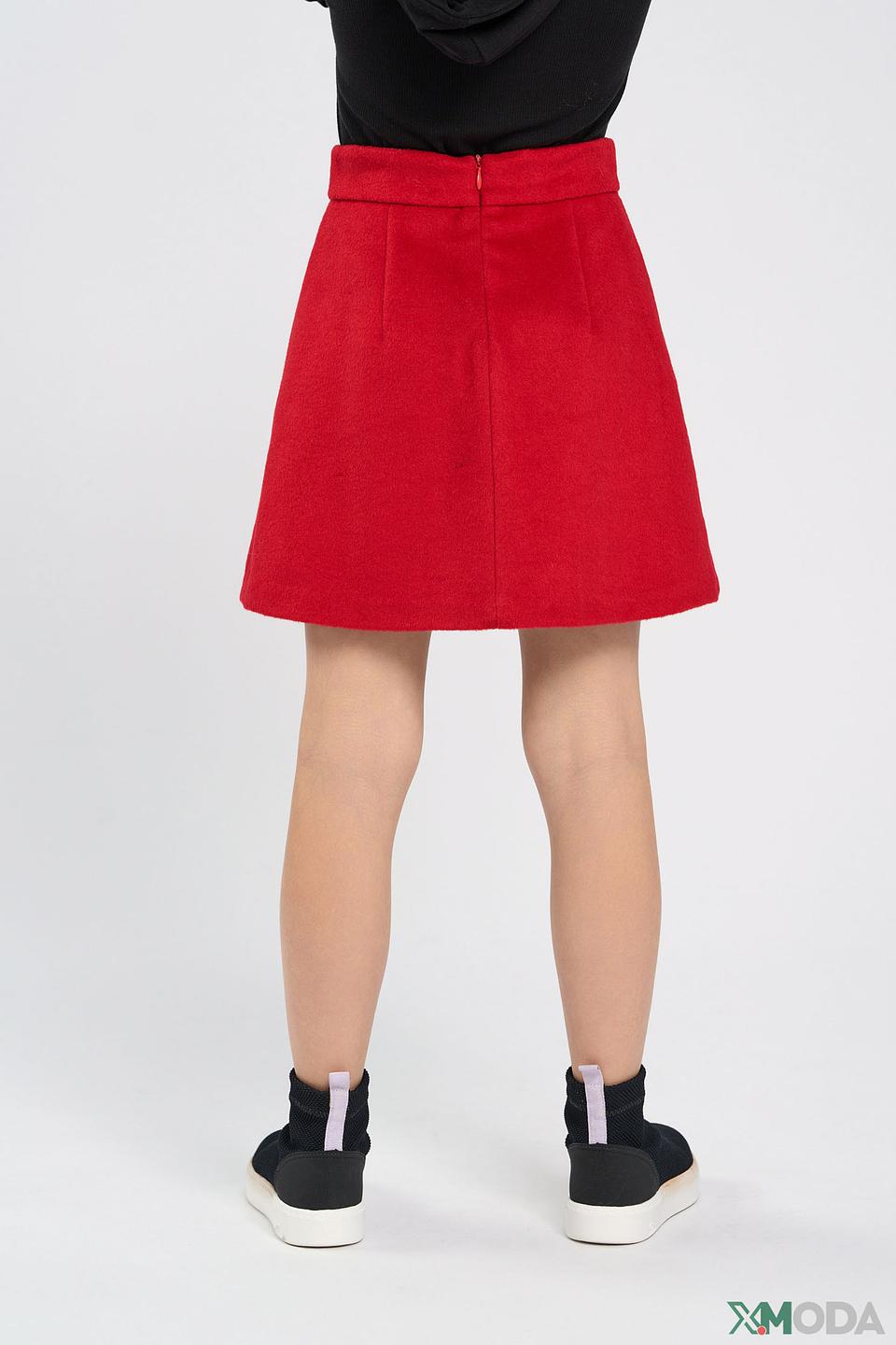 Юбка Choupette детская красная с декором