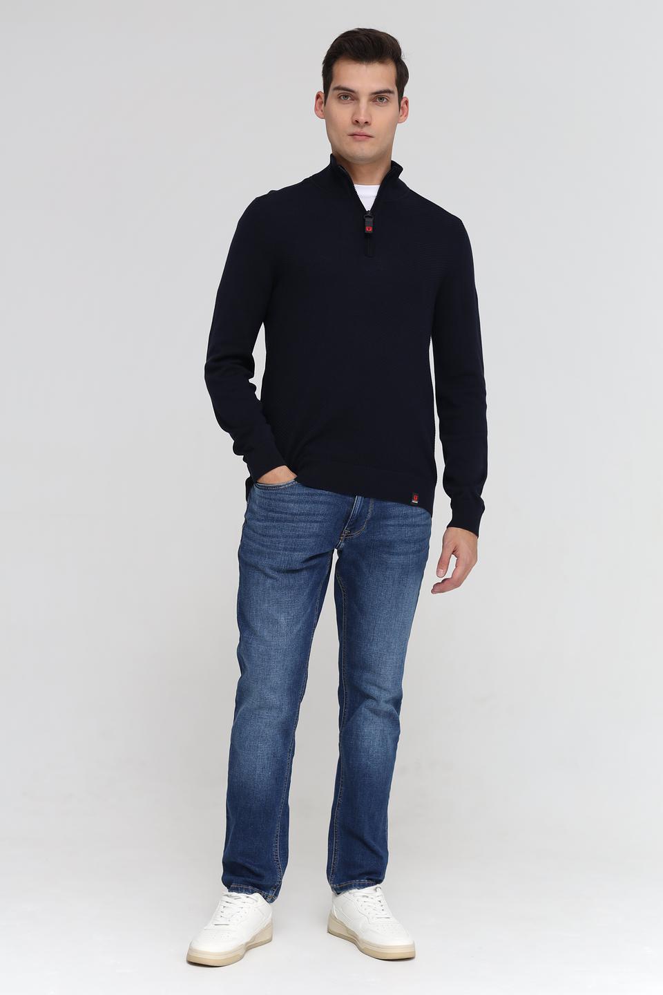 Джемпер Time Zone с молнией темно-синий