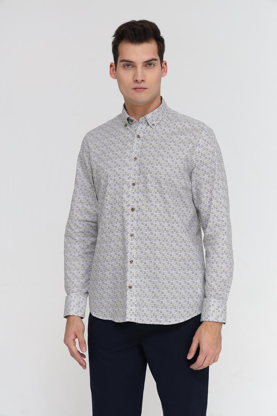 Рубашка Bugatti с геометрическим принтом