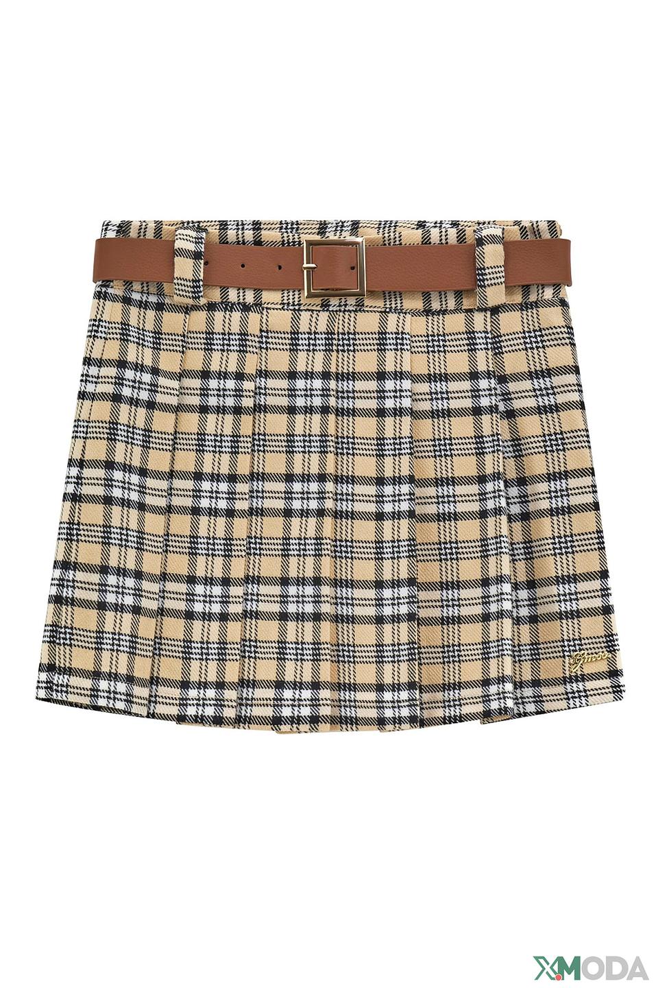 Юбка Guess в клетку с поясом