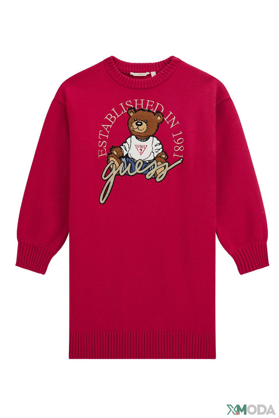 Платье Guess дев. малиновое