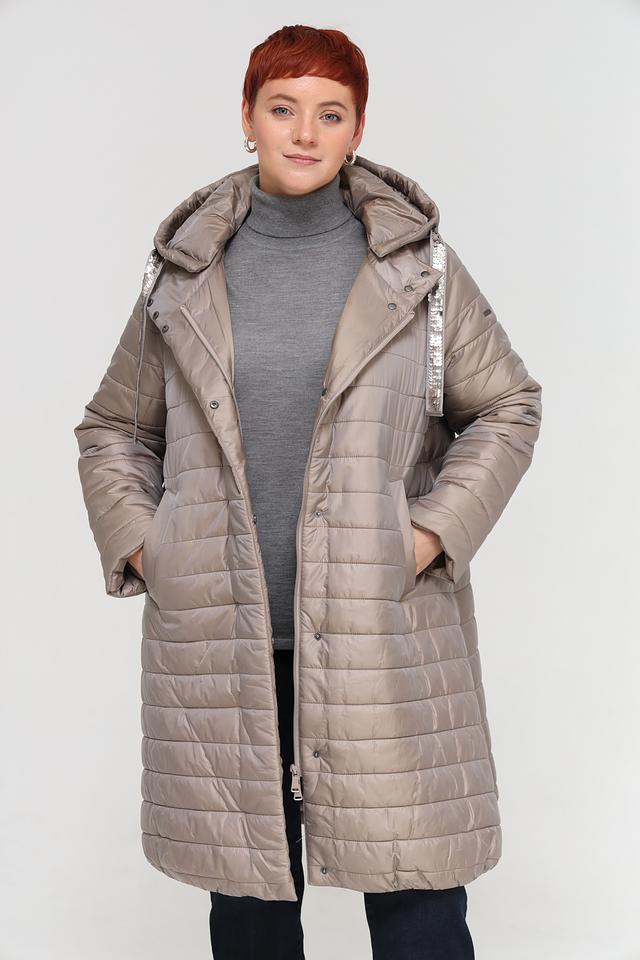 Пальто Baronia стеганое бежевое