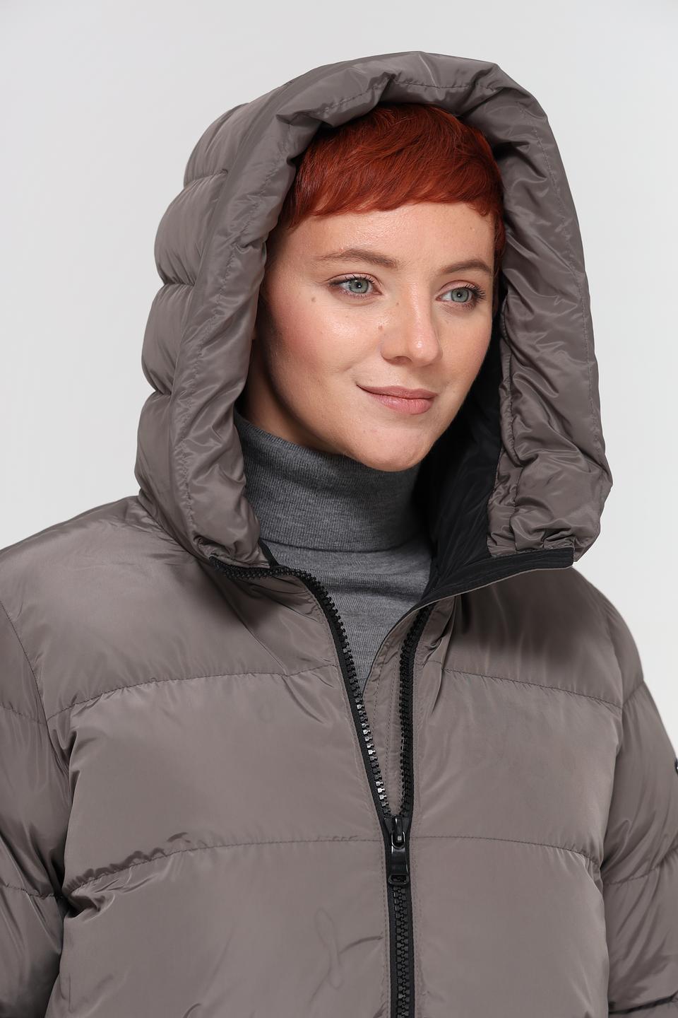 Пальто Baronia стеганое серое