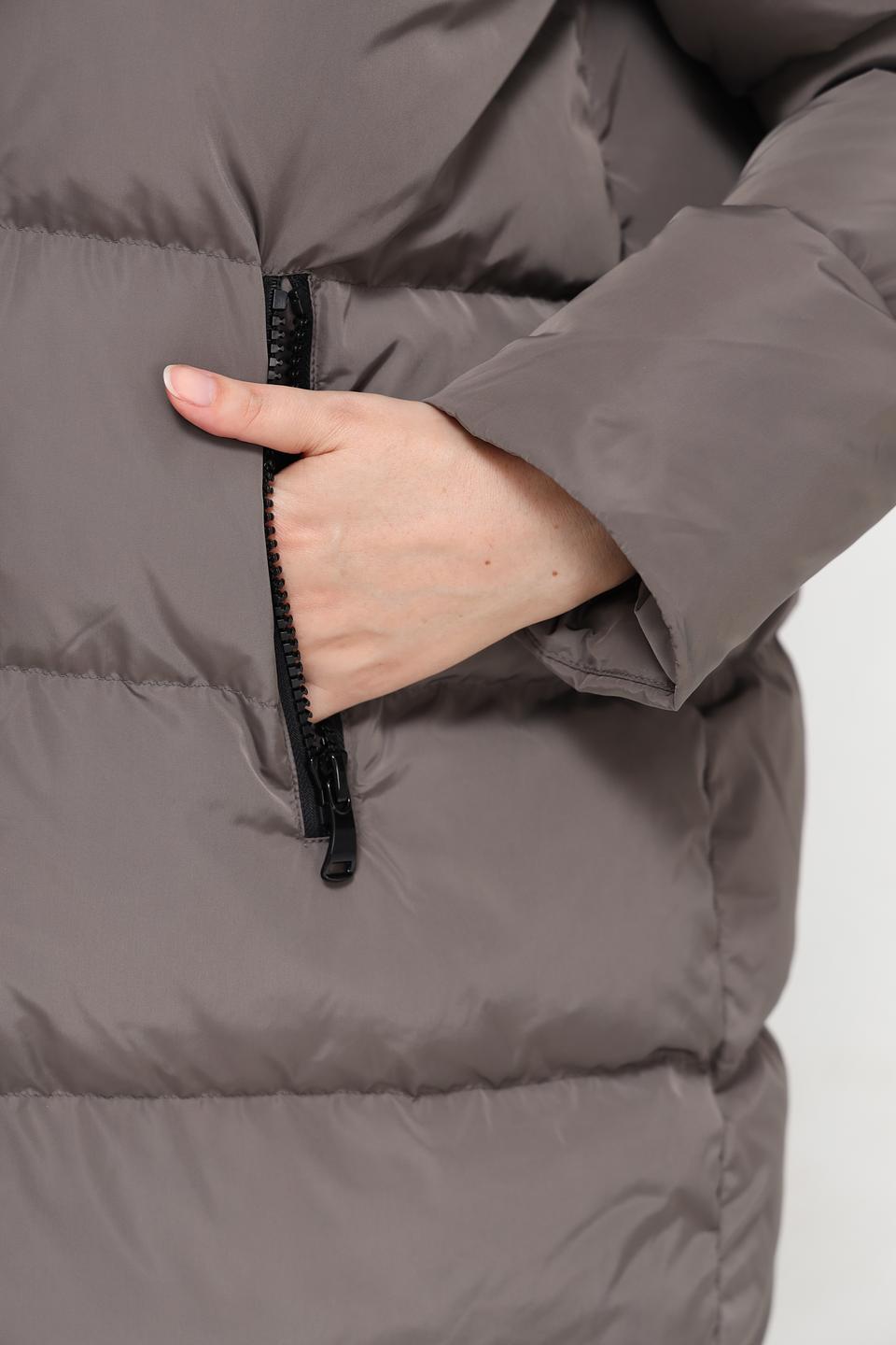 Пальто Baronia стеганое серое