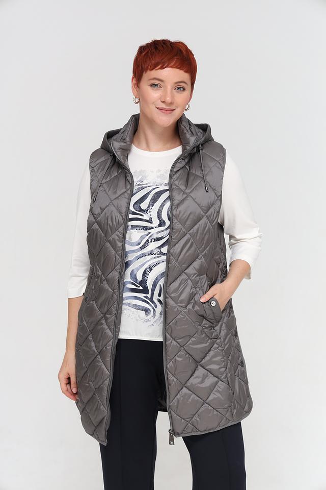 Жилет Lebek стеганый серый
