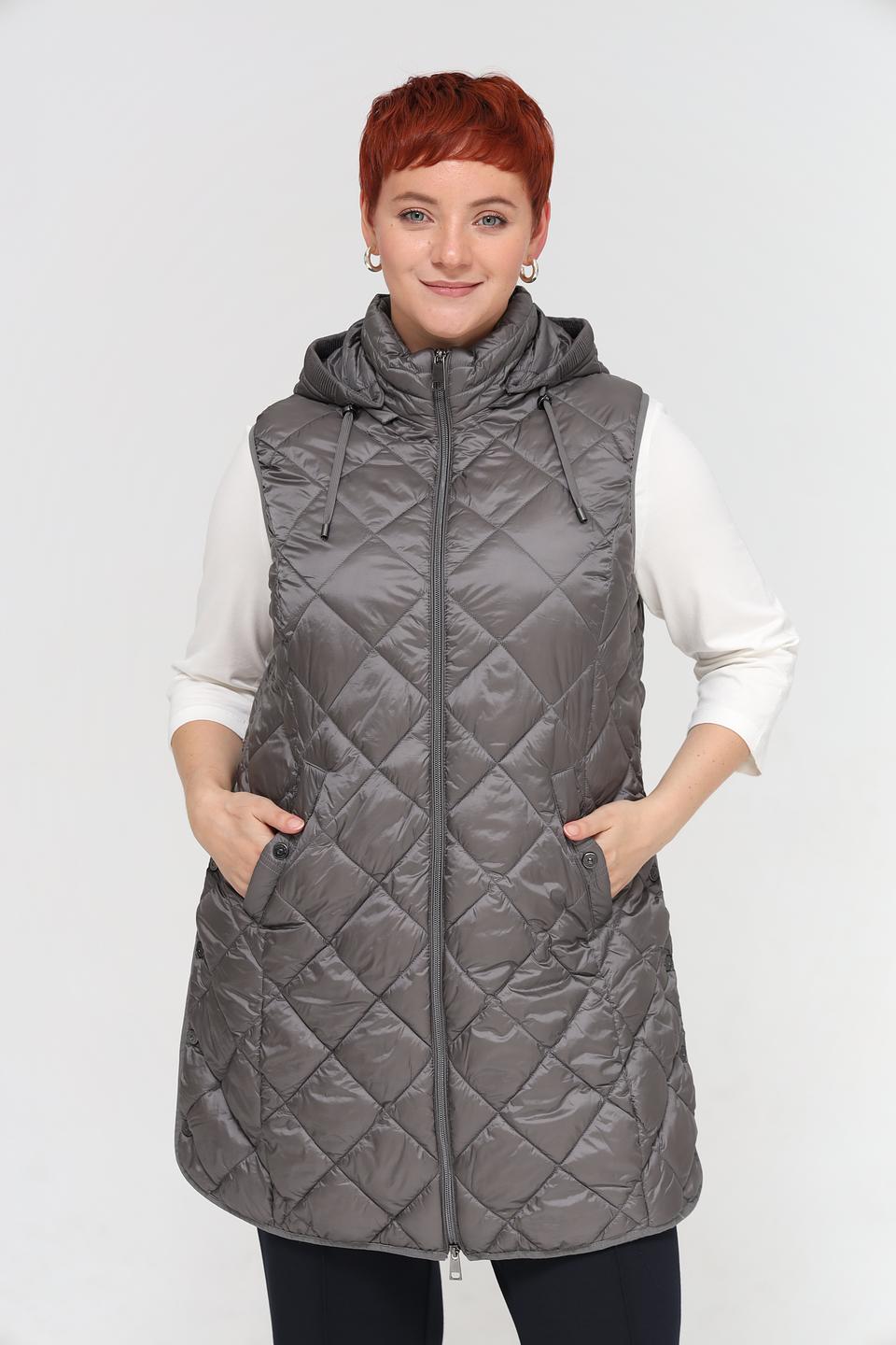 Жилет Lebek стеганый серый