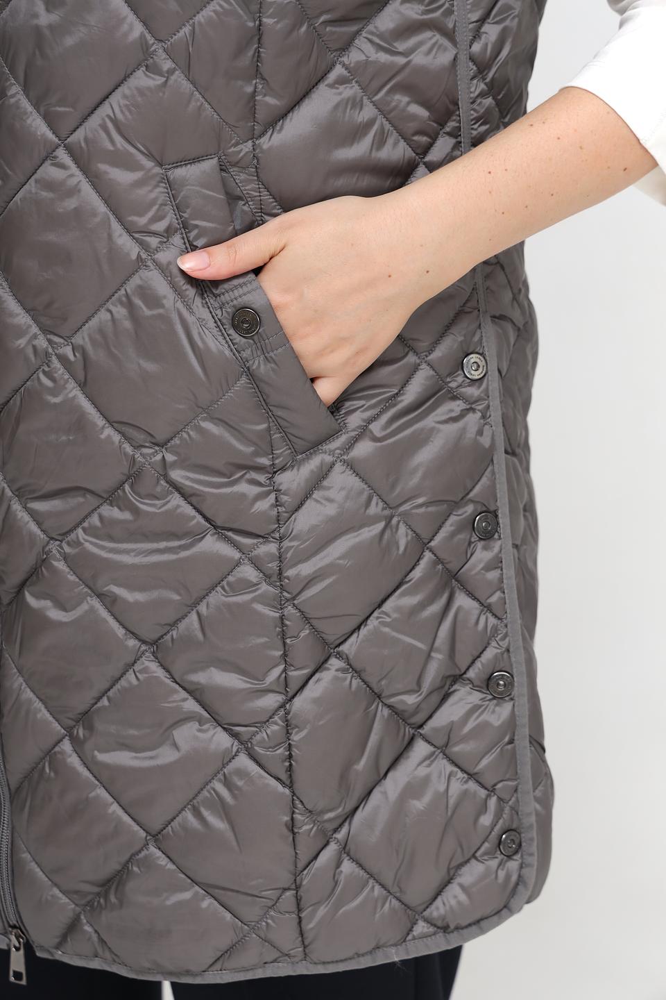 Жилет Lebek стеганый серый
