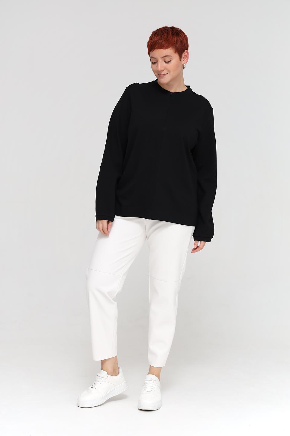 Блуза UNQ с молнией черная