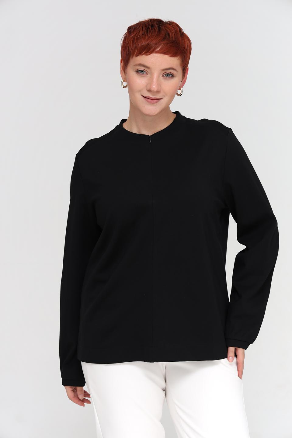 Блуза UNQ с молнией черная