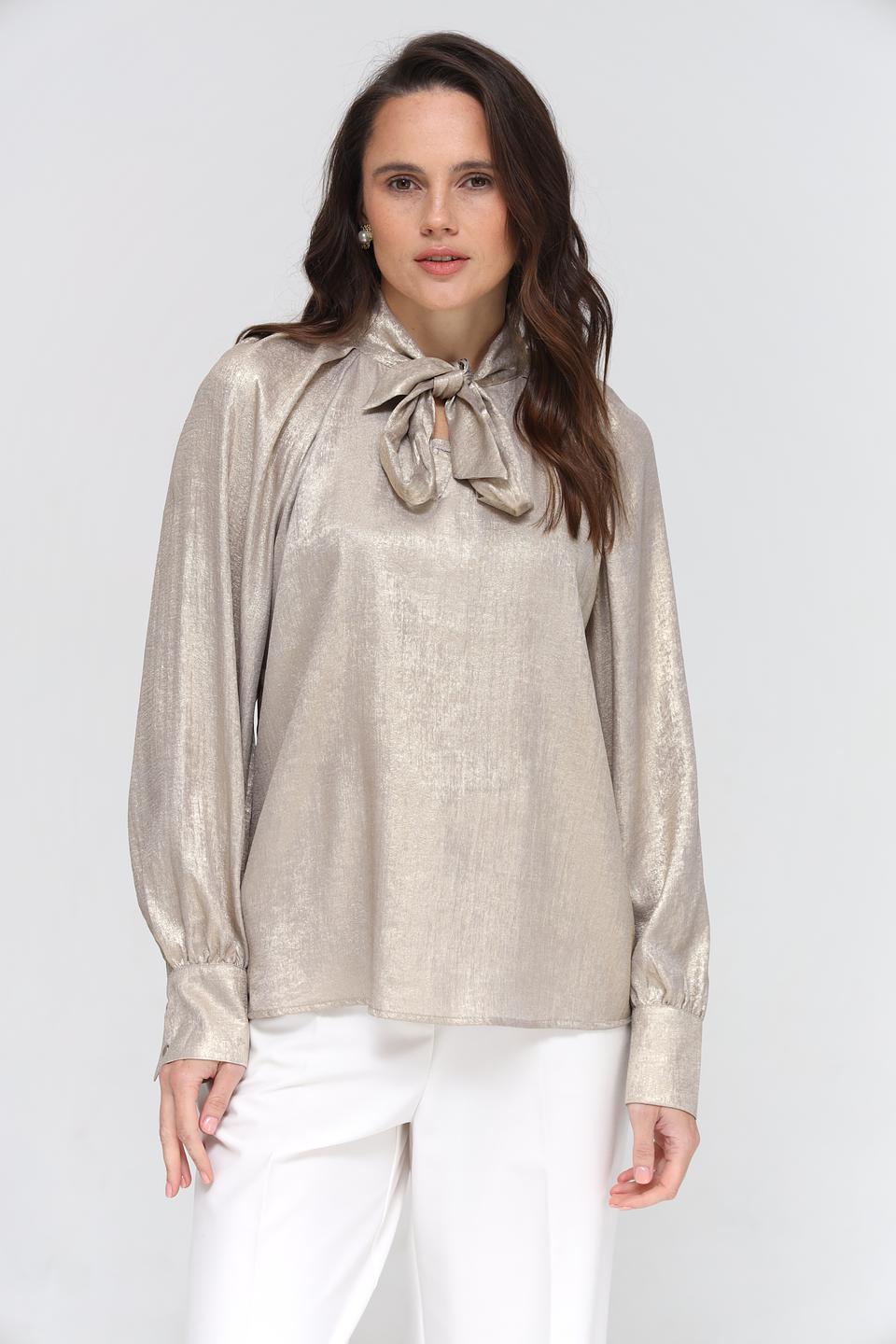 Блуза Taifun с бантом золотистый
