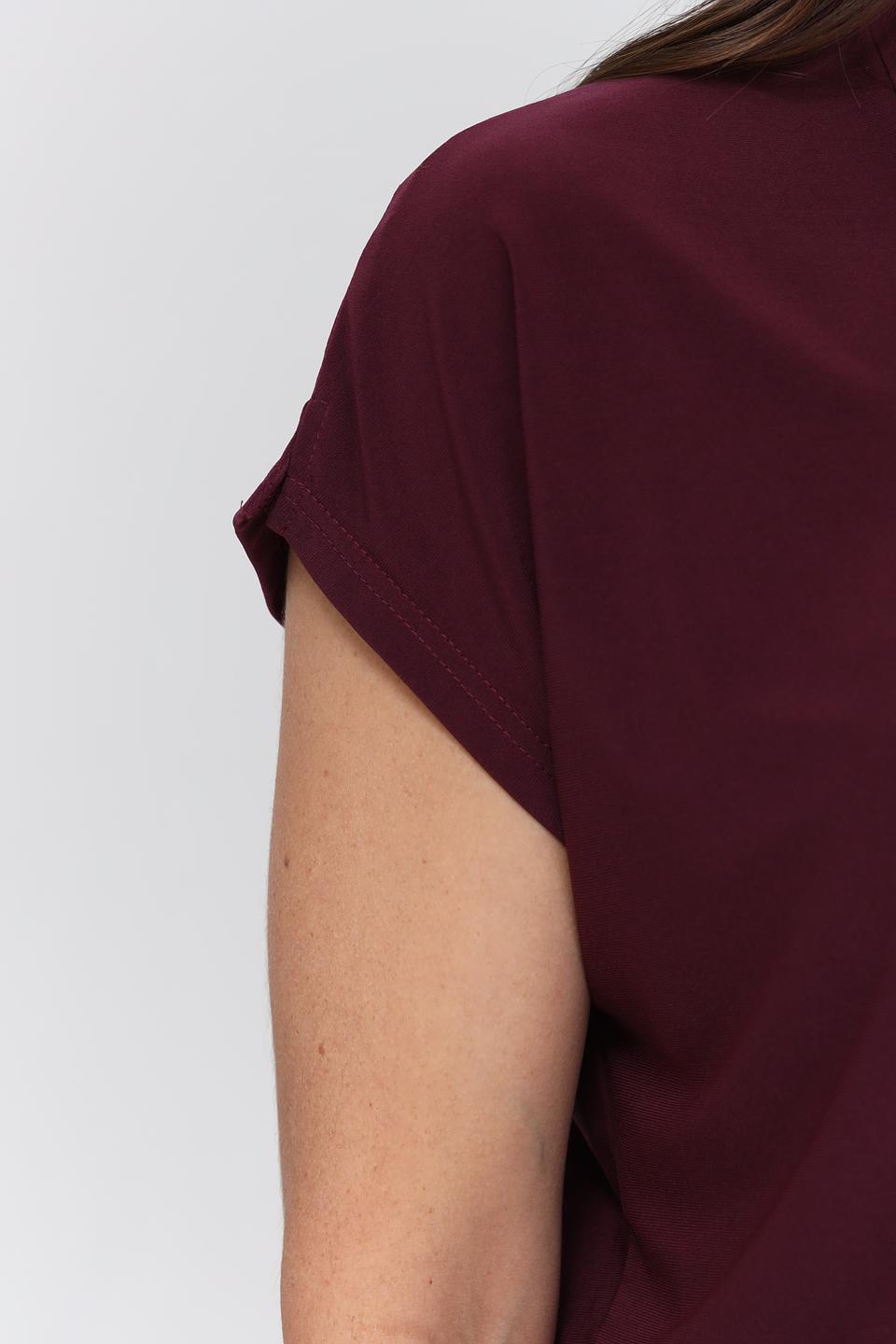 Блуза Bianca с запахом бордовая