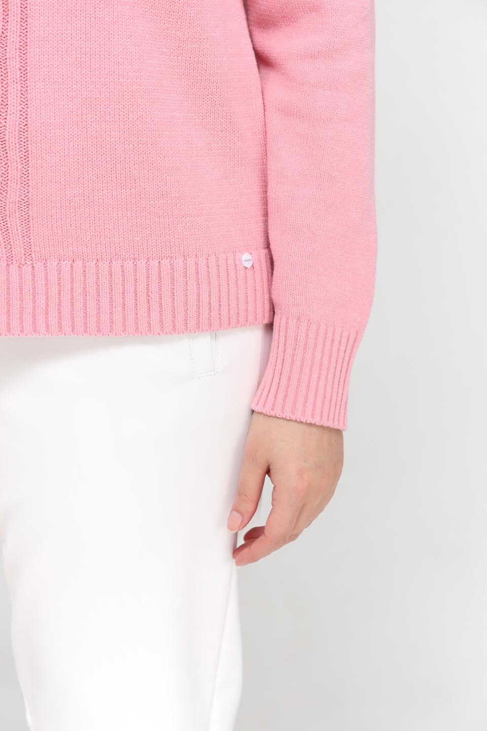 Пуловер Olsen с косами розовый