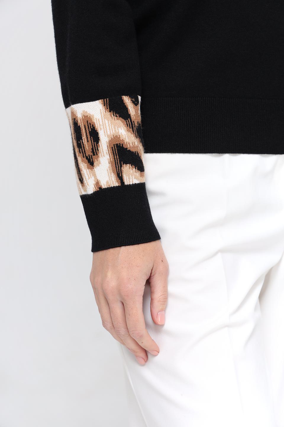 Пуловер Gerry Weber с леопардовыми рукавами