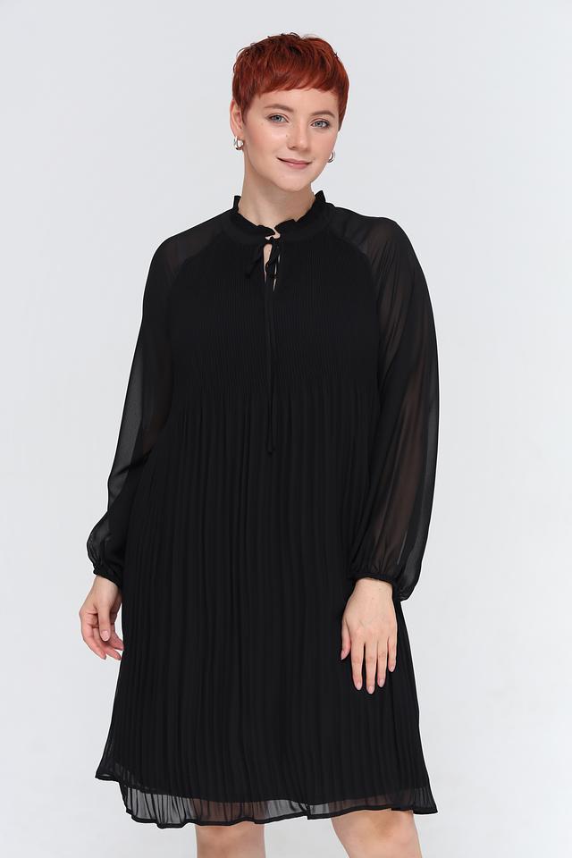 Платье Samoon чёрное с рукавами-фонариками