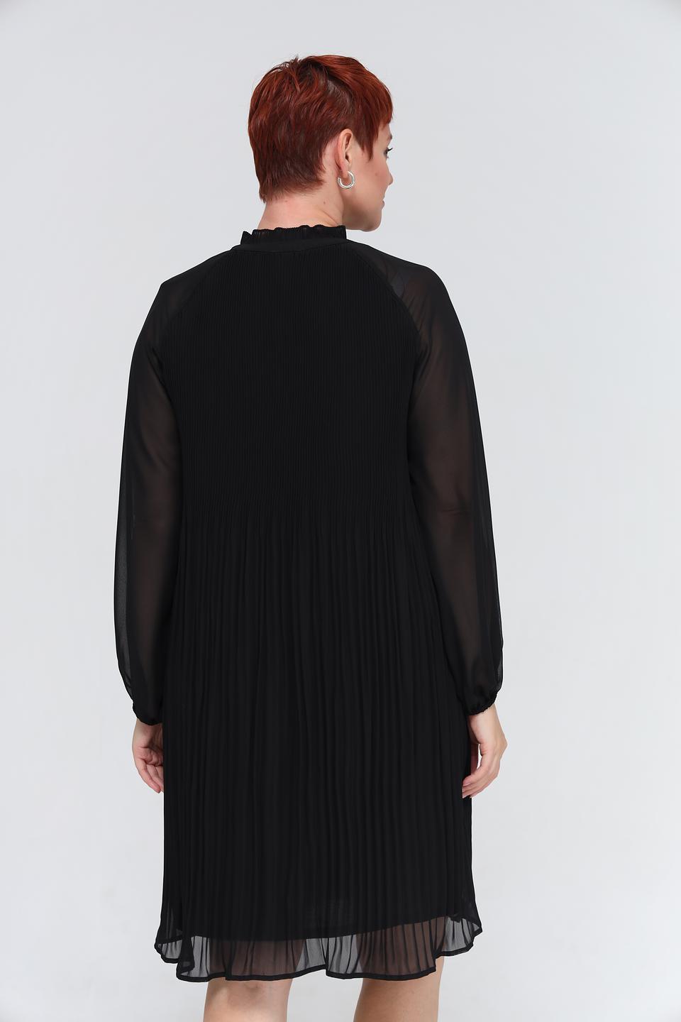Платье Samoon чёрное с рукавами-фонариками