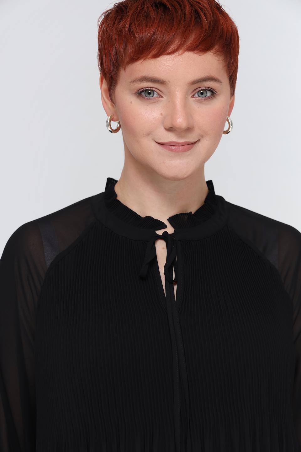 Платье Samoon чёрное с рукавами-фонариками