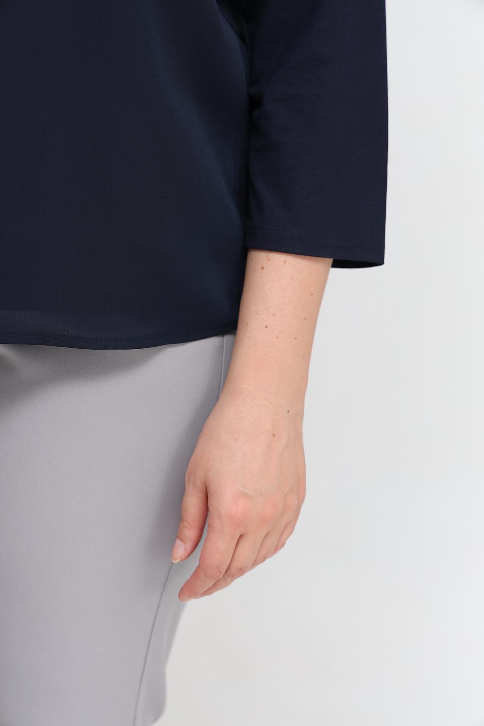 Блуза Frank Walder с завязками темно-синяя