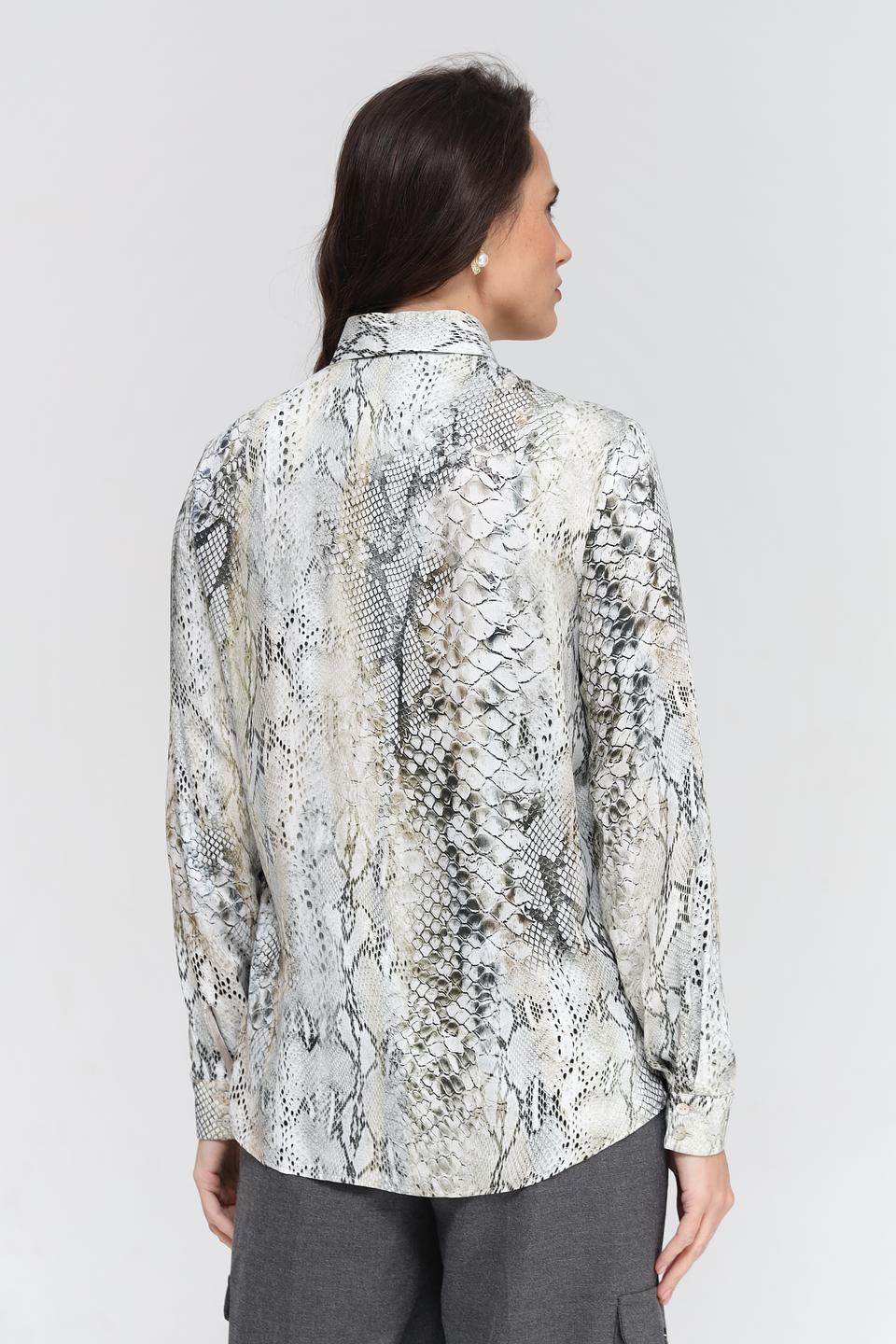 Блуза Bianca с принтом змеи