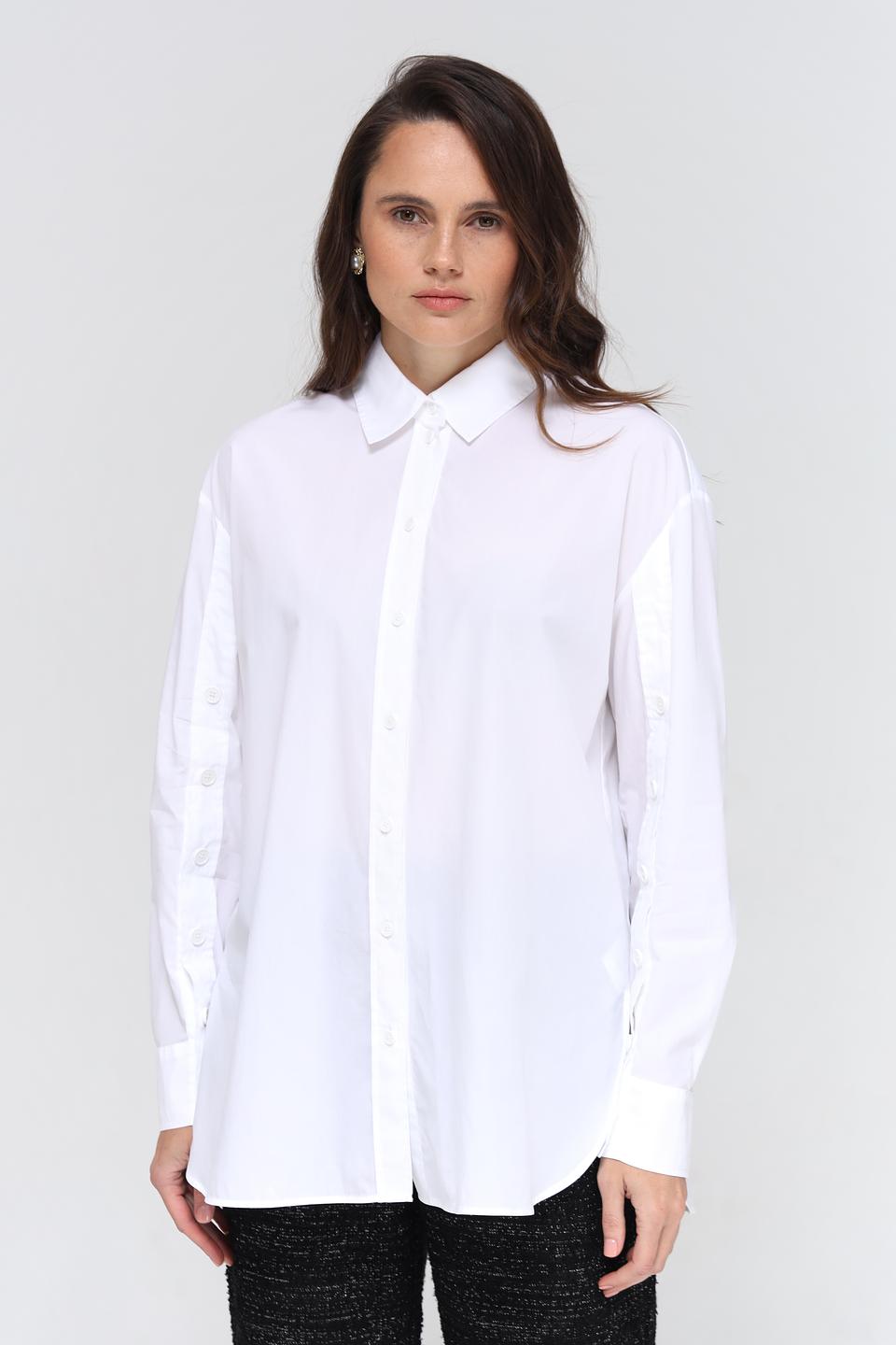 Рубашка Marc Cain белый оверсайз