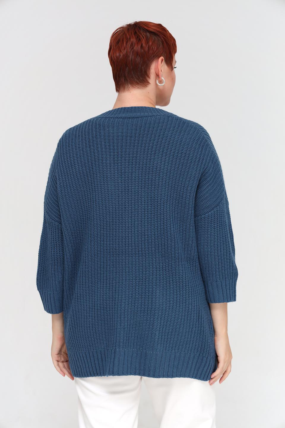 Жакет Frapp вязаный синий