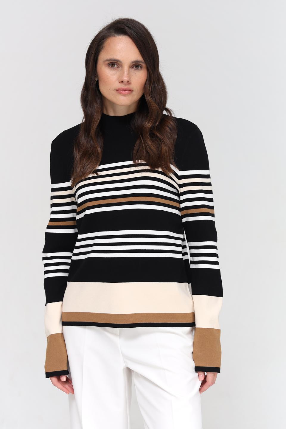 Пуловер Gerry Weber в полоску чёрный