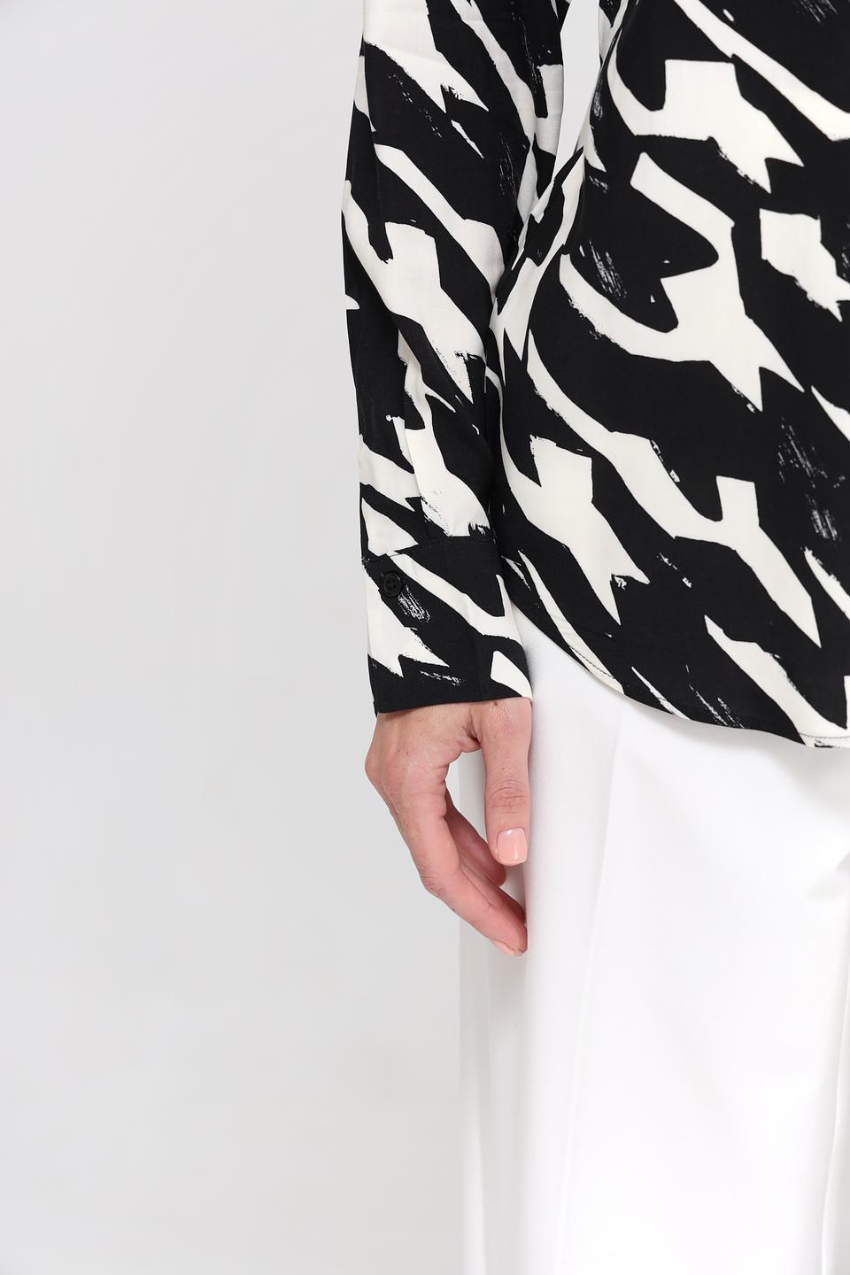 Блуза Gerry Weber в абстрактный принт чёрно-белая