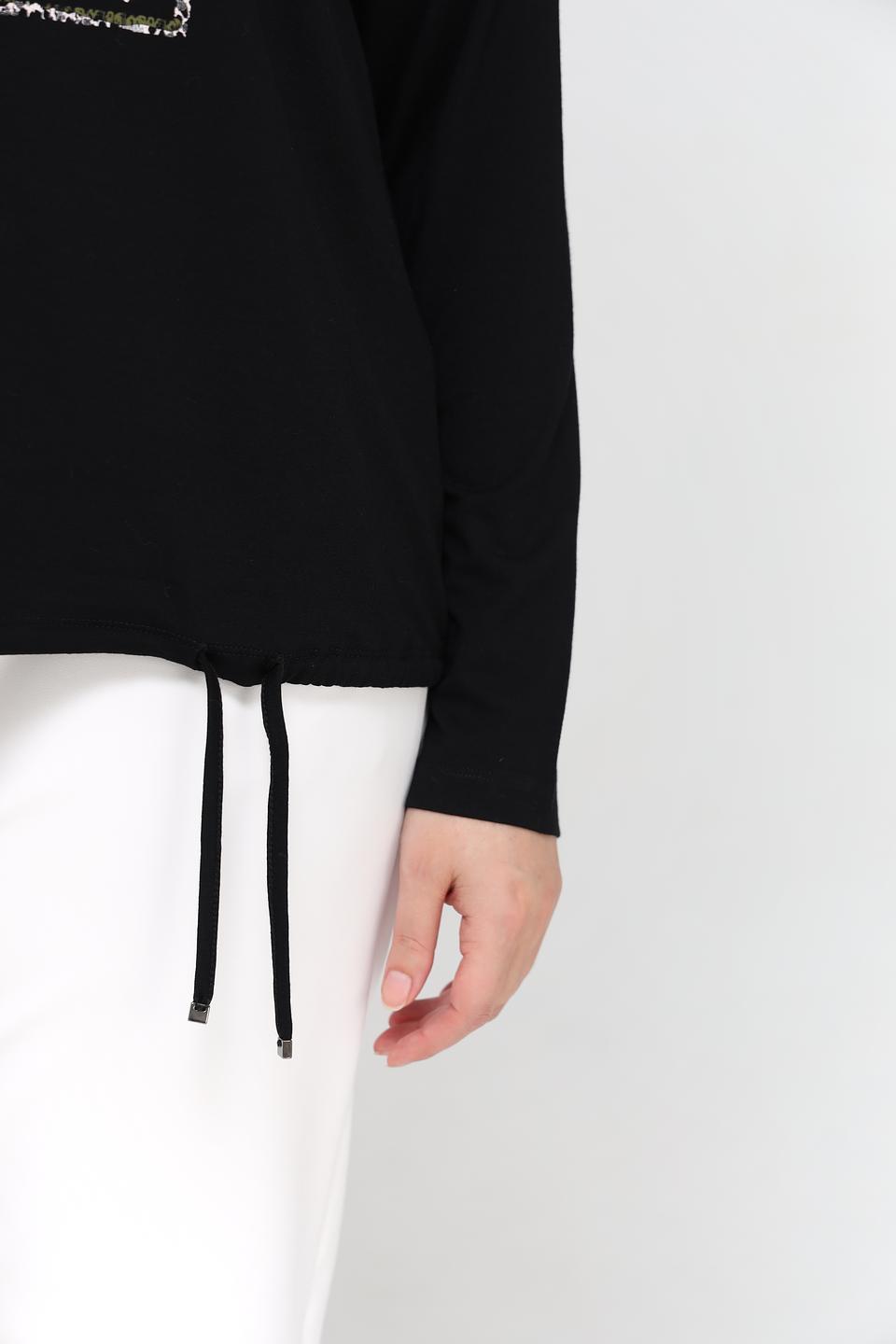 Футболка Lecomte с логотипом чёрная