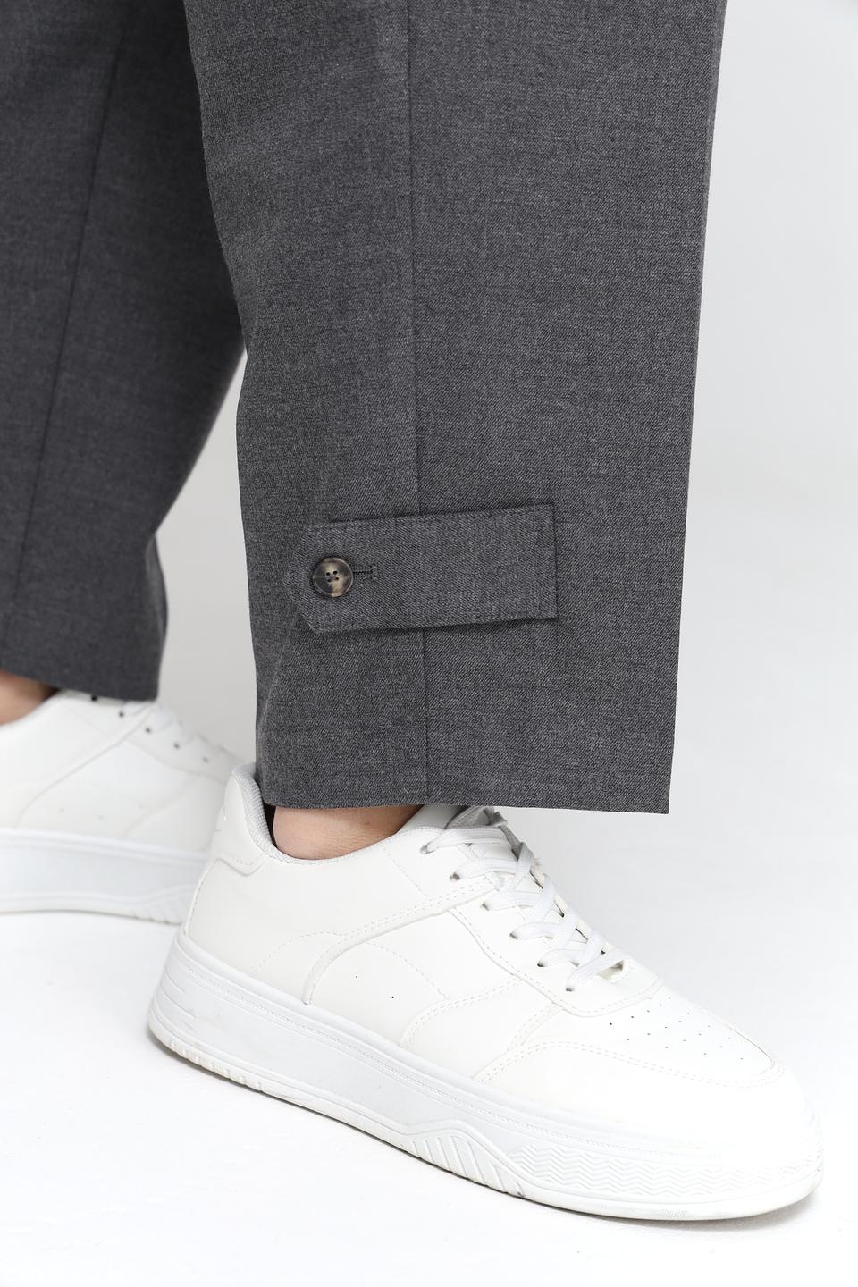 Брюки клёш Oui серые