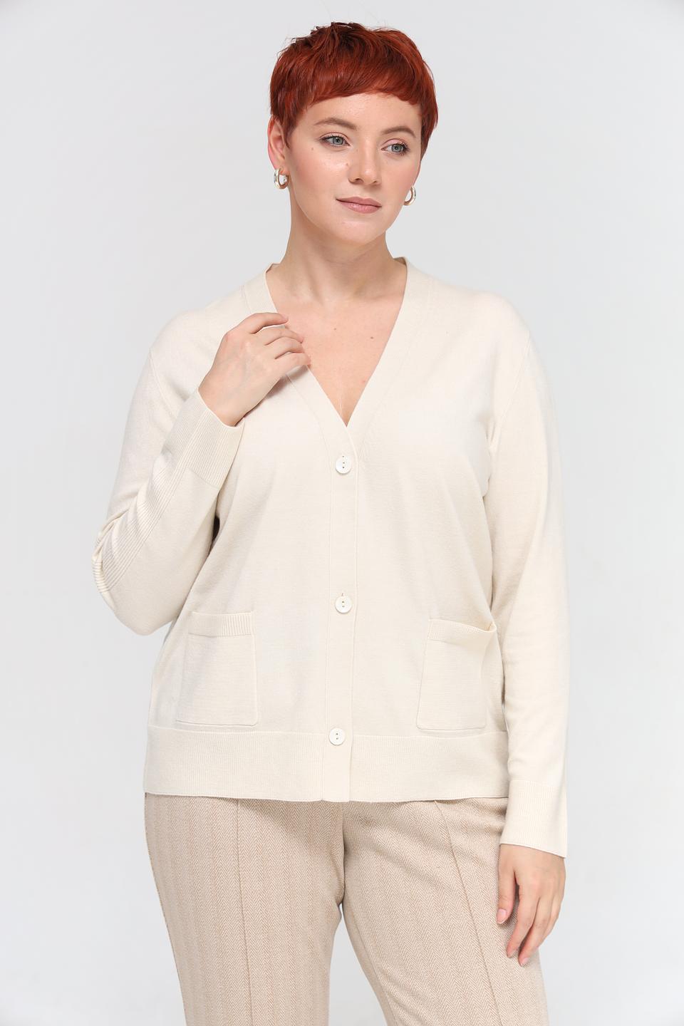 Жакет Lebek вязаный бежевый