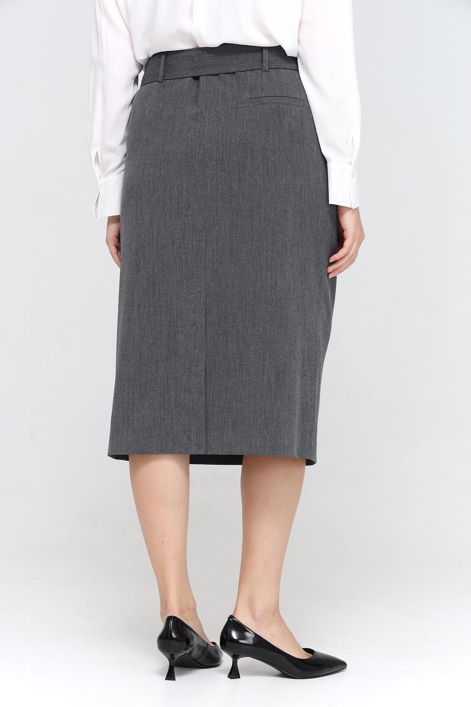 Юбка Luisa Cerano серая с поясом