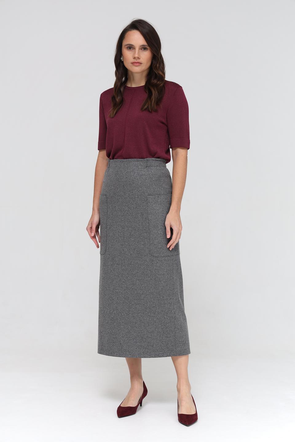 Юбка Luisa Cerano серая шерсть