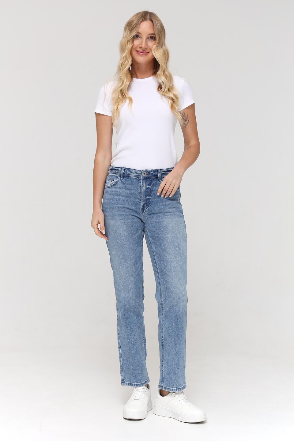 Джинсы Taifun с потертостями голубые