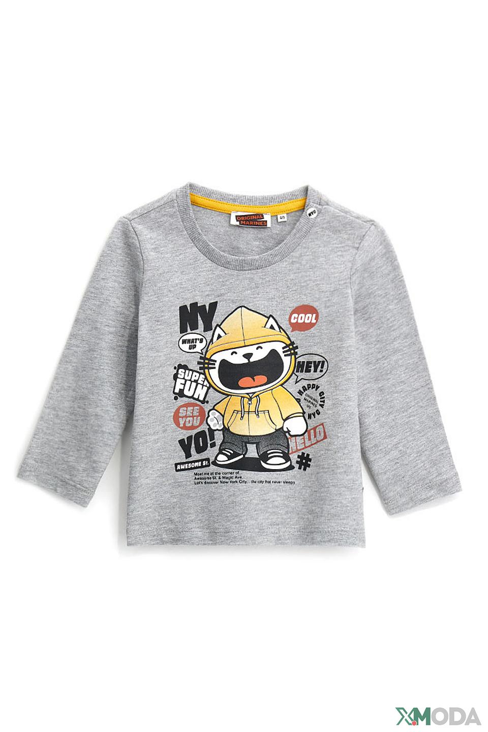 Футболка Original Marines серая с принтом