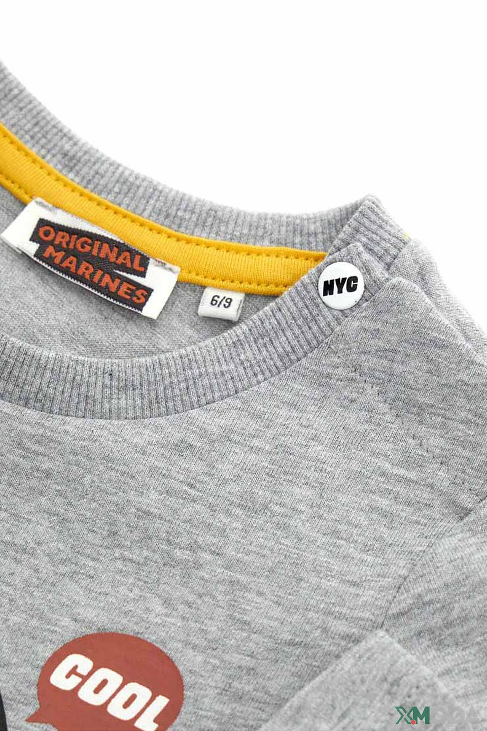 Футболка Original Marines серая с принтом
