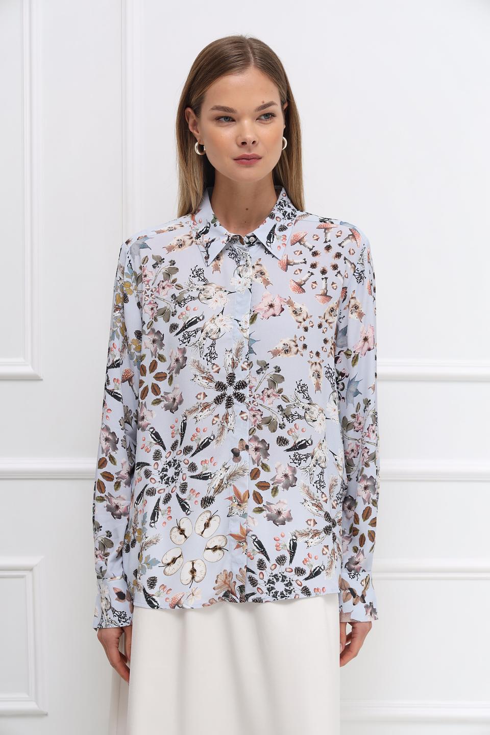 Блуза Marc Cain с цветочным принтом