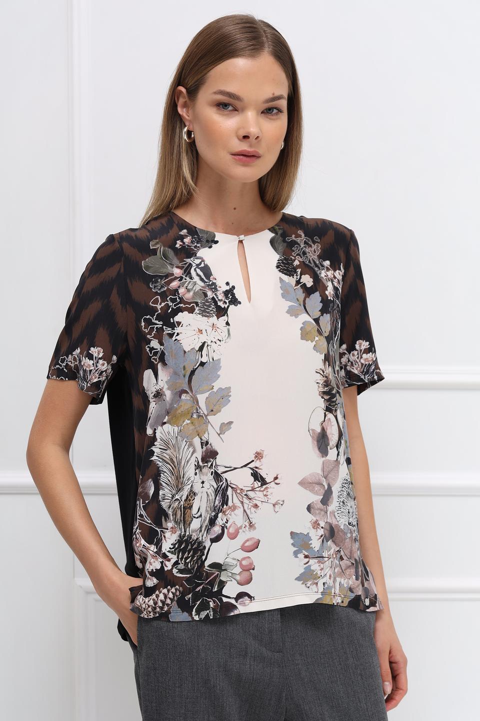 Блуза Marc Cain с цветочным принтом