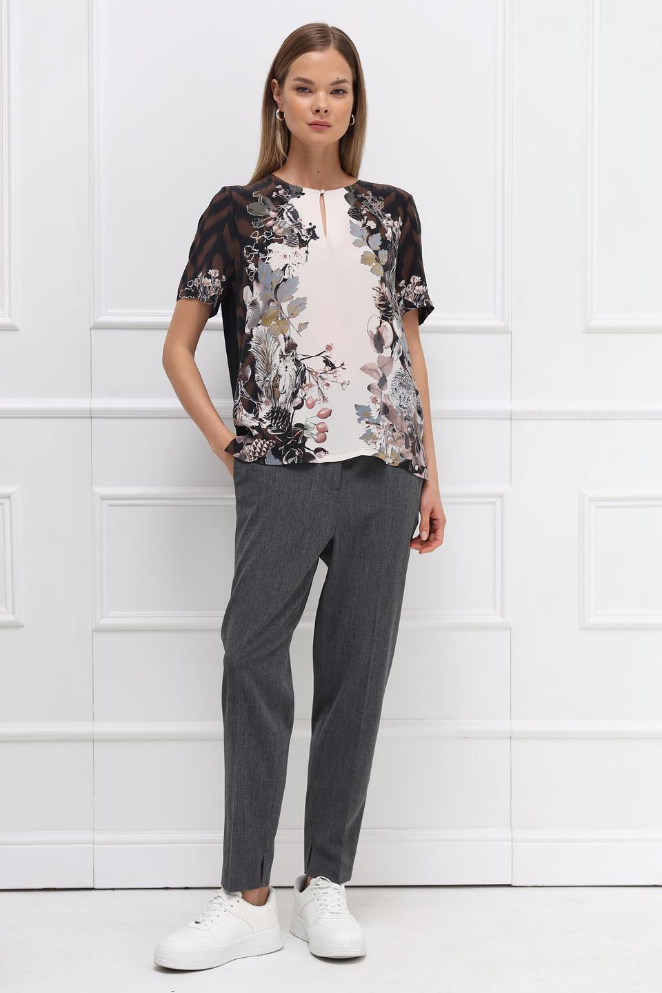 Блуза Marc Cain с цветочным принтом