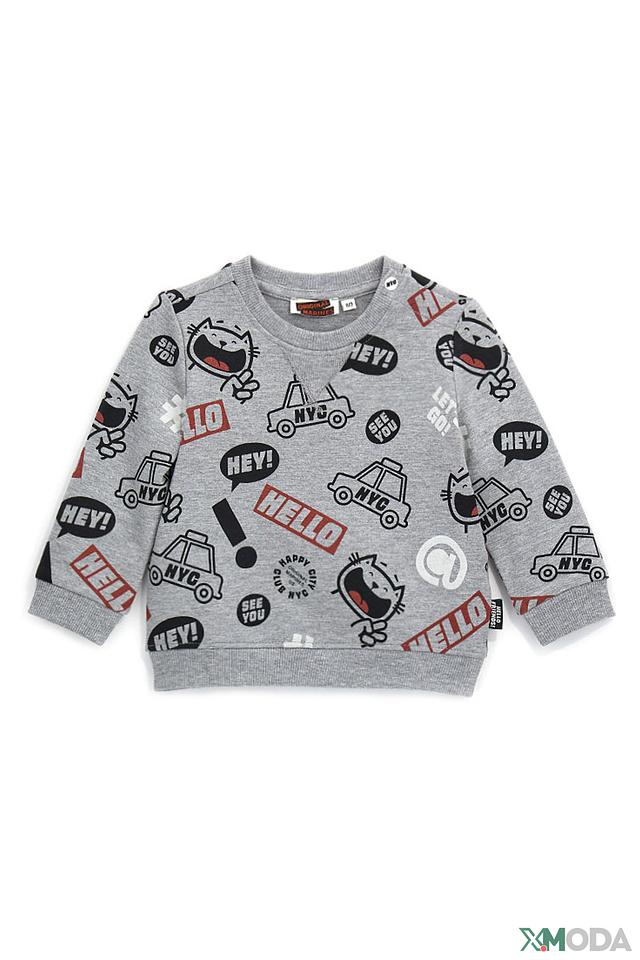 Свитшот Original Marines серый с принтом