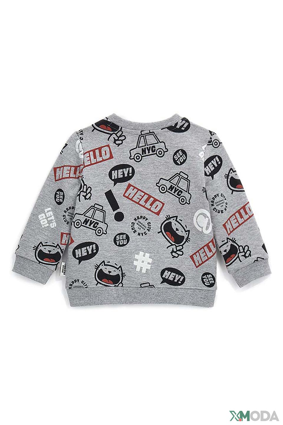 Свитшот Original Marines серый с принтом