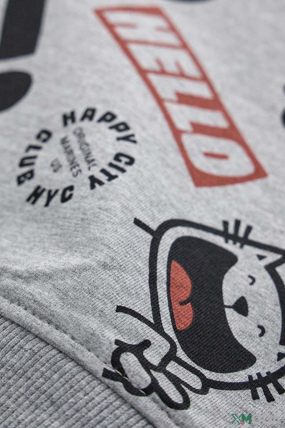 Свитшот Original Marines серый с принтом