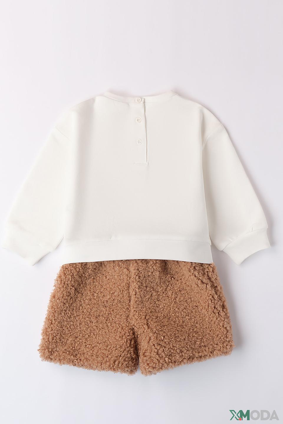 Джемпер Sarabanda с бантиком кремовый